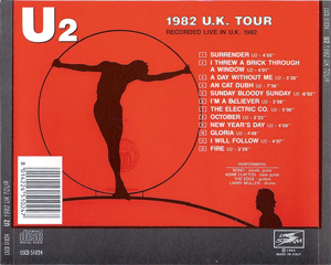 U2 1982 U.K. Tour