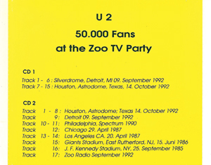 U2 50.000 Fans At The Zoo TV Party