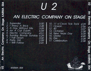 U2 an electric company on stage