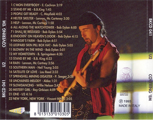 U2 covering em backstage