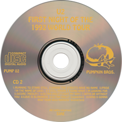 U2 first night of the 1992 world tour