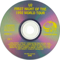 U2 first night of the 1992 world tour yellow ink