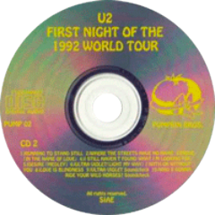U2 first night of the 1992 world tour yellow ink
