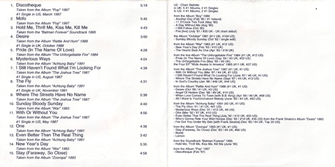 U2 greatest hits 1983 1997 unkn cat none mtx V 8397 2