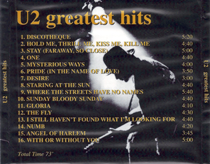 U2 greatest hits unkwn cat none mtx wh970423