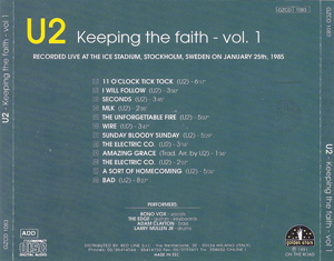 U2 keeping the faith vol1