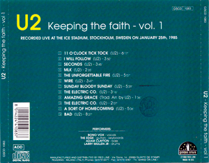 U2 keeping the faith vol1