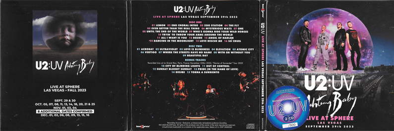 U2 live at sphere las vegas september 29th 2023
