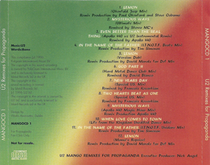 U2 mango remixes for propaganda polygram