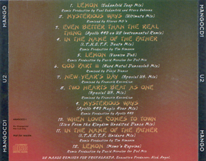 U2 mango remixes for propaganda unknown