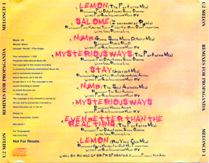 U2 melon remixes for propaganda polygram