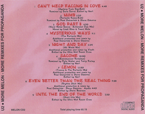 U2 more melon remixes for propaganda unknown