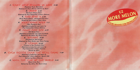 U2 more melon remixes for propaganda unknown