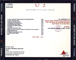 U2 outside its las vegas triangle records