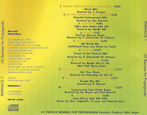 U2 papaya remixes for propaganda polygram