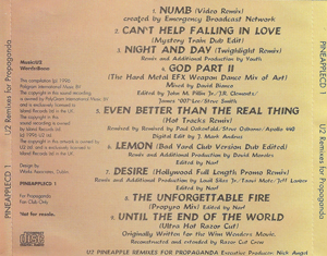 U2 pineapple remixes for propaganda polygram