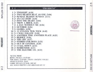 U2 president papillon records