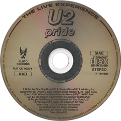 U2 pride pluto records