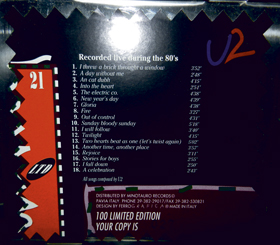 U2 recorded live during the 80s glued