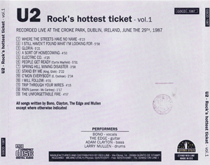 U2 rock s hottest ticket vol1 golden stars