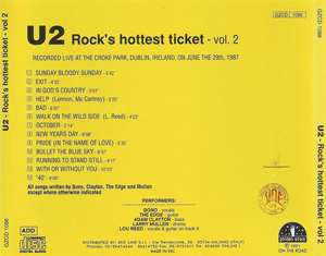 U2 rock s hottest ticket vol2 golden stars
