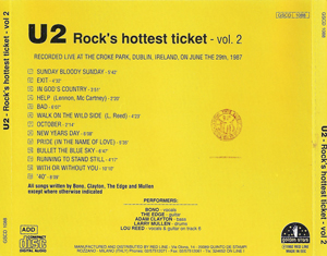 U2 rock s hottest ticket vol2 golden stars