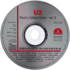 U2 rock s hottest ticket vol2 golden stars