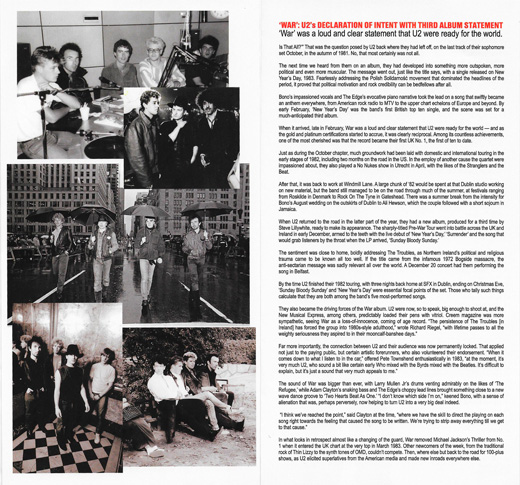 U2 songs of war 82 83 the soundboard archive