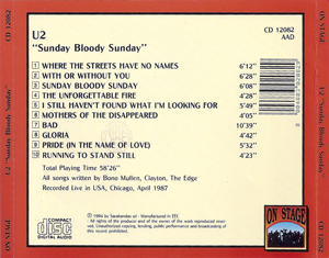 U2 sunday bloody sunday on stage
