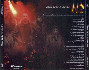U2 thank u too fo the fire kobra