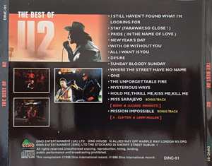 U2 the best of u2 dino entertainment