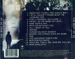U2 the best of u2 dino international