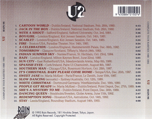 U2 the complete tour rarities 1980 1993