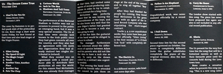 U2 the dream come true volume 1