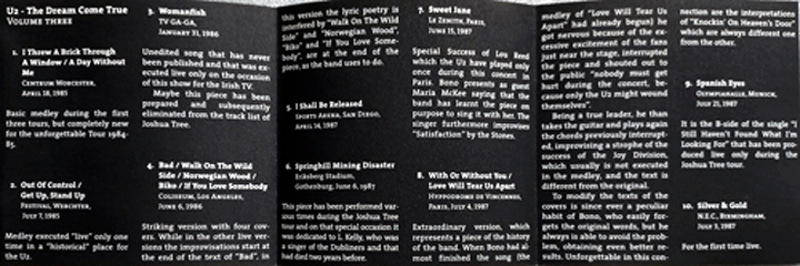 U2 the dream come true volume 1