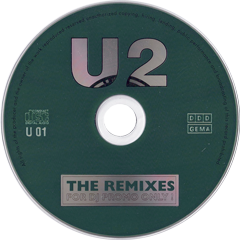 U2 the remixes for DJ promo only