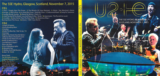 U2 the sse hydro glasgow scotland november 7 2015
