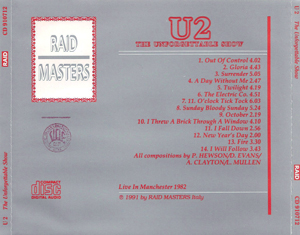 U2 the unforgettable show raid master