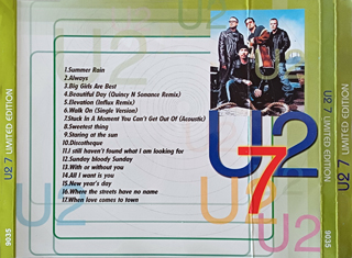 U2 7 limited edition fi record