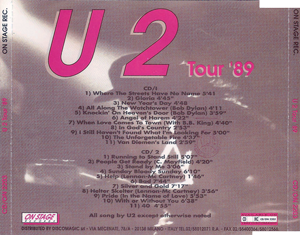 U2 tour 89 running to stand still