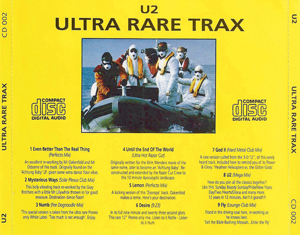 U2 ultra rare trax unknown cd002