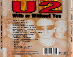 U2 with or without you musiclab records