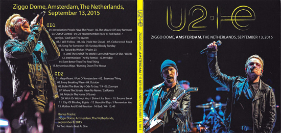 U2 Ziggo Dome, Amsterdam, The NL, September 13, 2015
