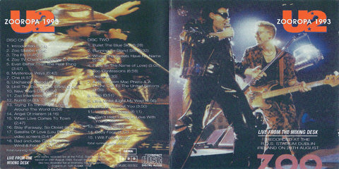 U2 zooropa 1993 live from the mixing desk