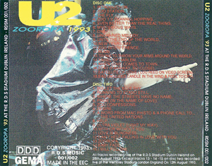 U2 zooropa 1993 live from the mixing desk