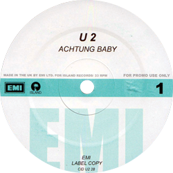 U2 achtung baby emi label a