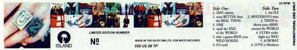 U2 achtung baby emi