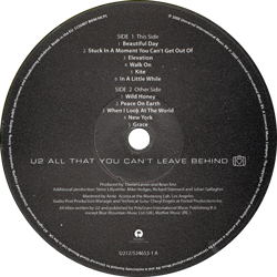 U2 all that you cant leave behind label a