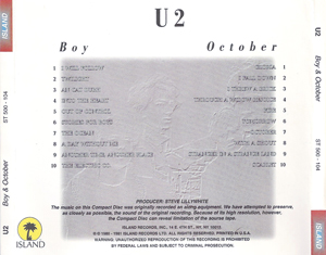 U2 boy & october