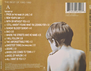 U2 the best of 1980 1990 b sides cat ciddu211
